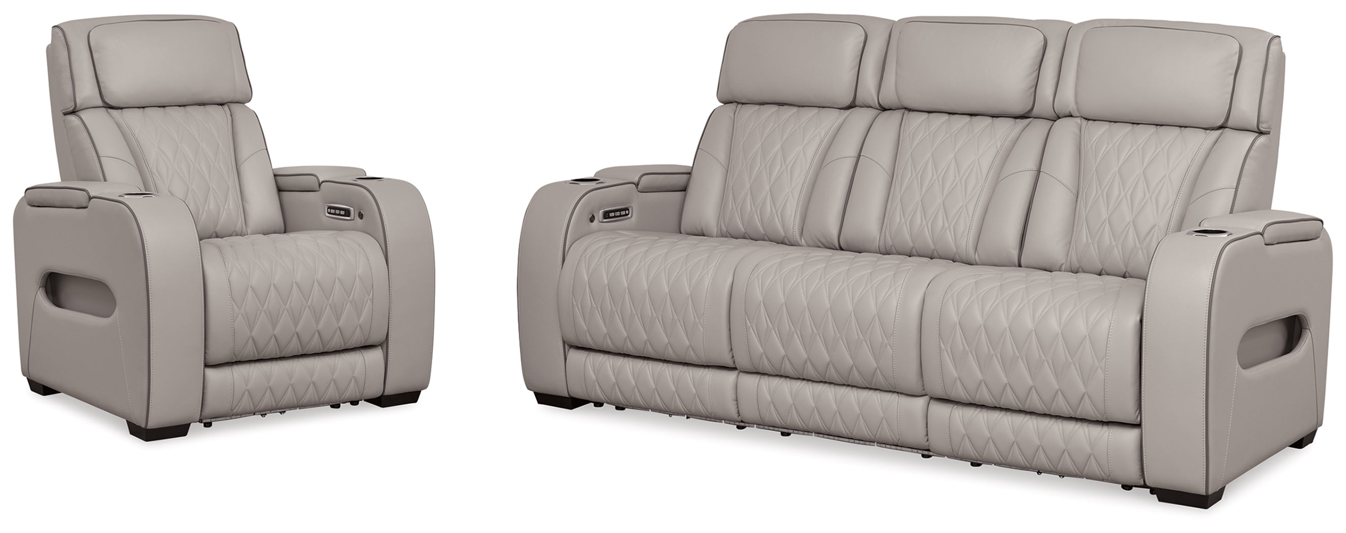 Diamond Furniture - Ashley Furniture - Boyington Power Reclining Sofa and Recliner - Power Reclining Sofa and Recliner - U27105U3