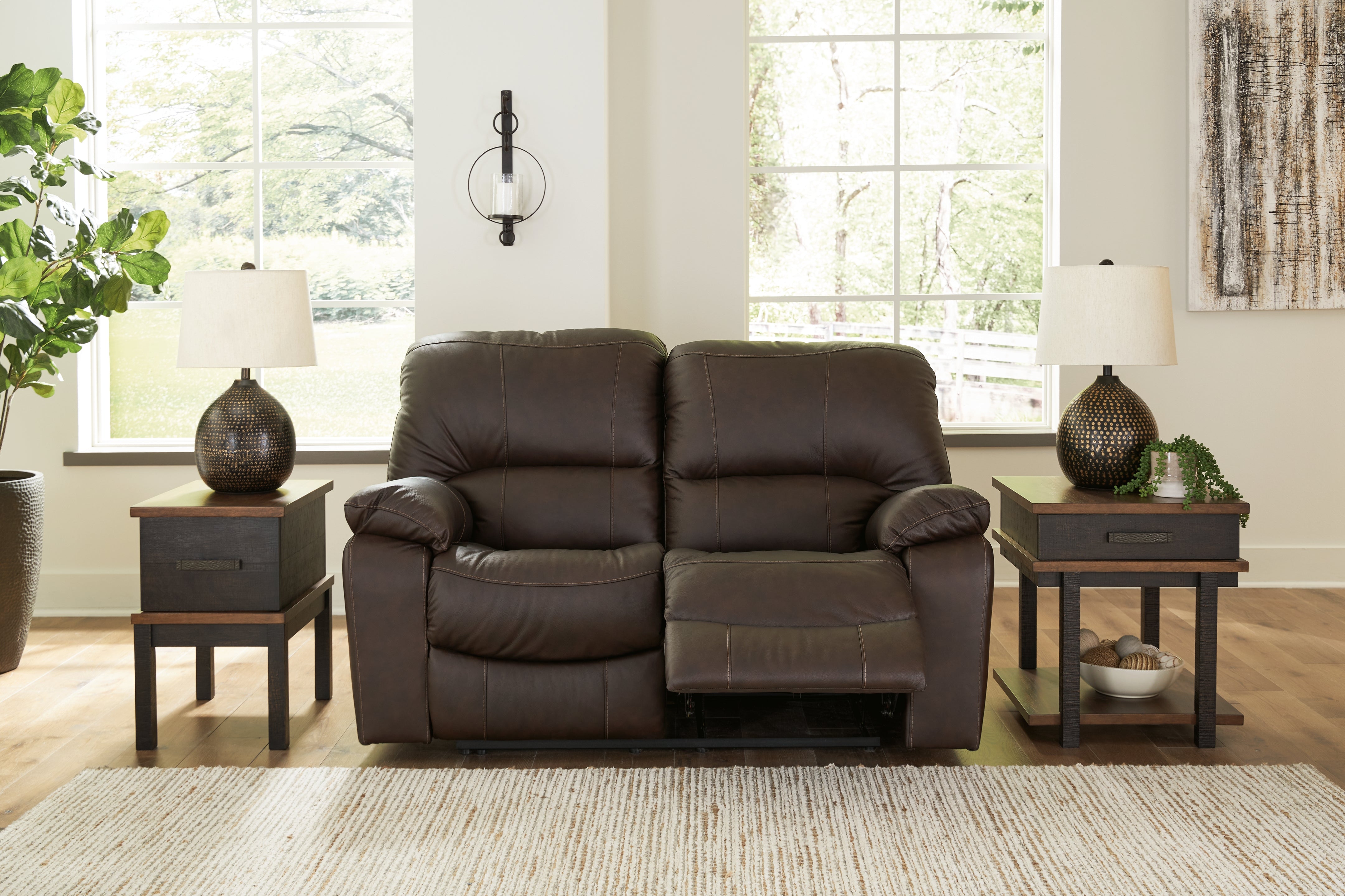 Diamond Furniture - Ashley Furniture - Leesworth Power Reclining Loveseat - Reclining Power Loveseat - U4380874