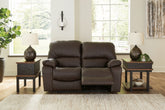 Diamond Furniture - Ashley Furniture - Leesworth Power Reclining Loveseat - Reclining Power Loveseat - U4380874