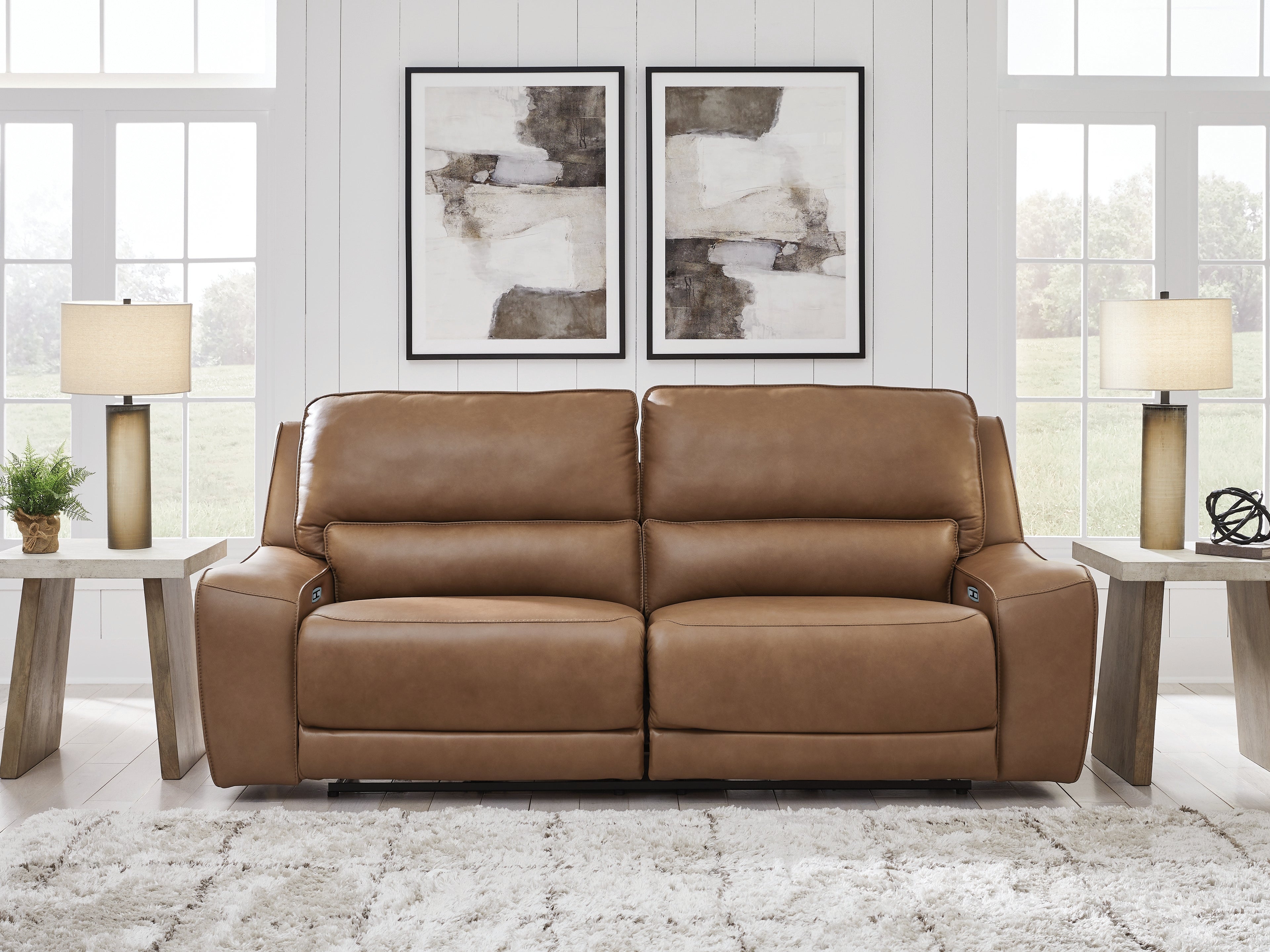 Diamond Furniture - Ashley Furniture - DeepWakes Power Reclining Sofa - 2 Seat PWR REC Sofa ADJ HDREST - PCU6260647