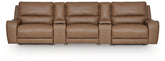 Diamond Furniture - Ashley Furniture - DeepWakes 5-Piece Reclining Sectional with Storage Consoles - 5-Piece Reclining Sectional with Storage Consoles - PCU62606S39