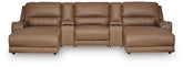 Diamond Furniture - Ashley Furniture - DeepWakes 5-Piece Power Reclining Sectional with Chaise - 5-Piece Power Reclining Sectional with Chaise - PCU62606S16