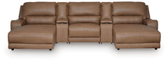 Diamond Furniture - Ashley Furniture - DeepWakes 5-Piece Power Reclining Sectional with Chaise - 5-Piece Power Reclining Sectional with Chaise - PCU62606S16