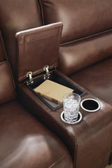 DeepWakes 4-Piece Reclining Sectional with Chaise and Storage Console