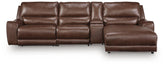 Diamond Furniture - Ashley Furniture - DeepWakes 4-Piece Reclining Sectional with Chaise and Storage Console - 4-Piece Reclining Sectional with Chaise and Storage Console - PCU62607S26