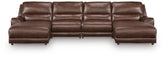Diamond Furniture - Ashley Furniture - DeepWakes 4-Piece Power Reclining Sectional with Chaise - 4-Piece Power Reclining Sectional with Chaise - PCU62607S11