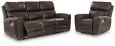 Diamond Furniture - Ashley Furniture - Crossplex Power Reclining Sofa and Power Recliner - Power Reclining Sofa and Power Recliner - PCU64506U1