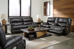 Diamond Furniture - Ashley Furniture - Mountainous Power Reclining Sofa, Loveseat and Recliner - Power Reclining Sofa, Loveseat and Recliner - U65801U2