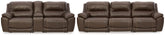 Diamond Furniture - Ashley Furniture - Dunleith 3-Piece Reclining Sofa and 3-Piece Loveseat with Console - 3-Piece Reclining Sofa and 3-Piece Loveseat with Console - U71604U1