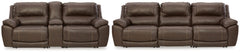 Diamond Furniture - Ashley Furniture - Dunleith 3-Piece Reclining Sofa and 3-Piece Loveseat with Console - 3-Piece Reclining Sofa and 3-Piece Loveseat with Console - U71604U1