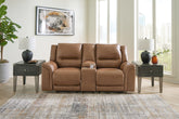Diamond Furniture - Ashley Furniture - Trasimeno Power Reclining Loveseat with Console - PWR REC Loveseat/CON/ADJ HDRST - U8281518