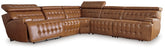 Diamond Furniture - Ashley Furniture - Temmpton 5-Piece Power Reclining Sectional - 5-Piece Power Reclining Sectional / Chocolate - U92708S4