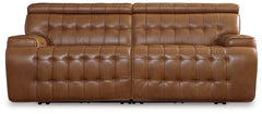 Diamond Furniture - Ashley Furniture - Temmpton 2-Piece Power Reclining Sectional Loveseat - 2-Piece Power Reclining Sectional Loveseat / Chocolate - U92708S1
