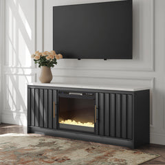 Diamond Furniture - Ashley Furniture - Cadmori 63" TV Stand with Electric Fireplace - 63" TV Stand with Electric Fireplace - W2616W1