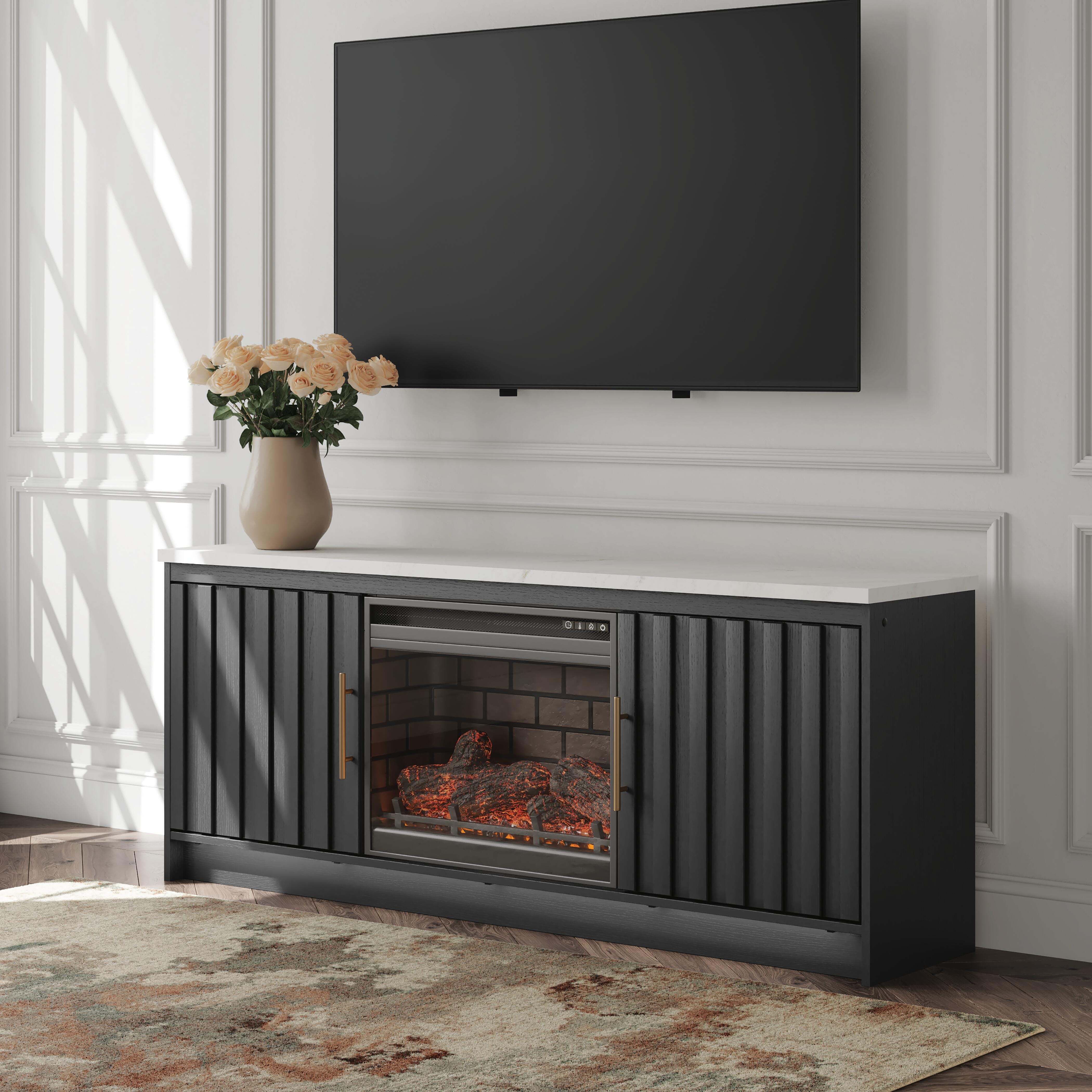 Diamond Furniture - Ashley Furniture - Cadmori 63" TV Stand with Electric Fireplace - 63" TV Stand with Electric Fireplace - W2616W2