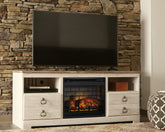 Diamond Furniture - Ashley Furniture - Willowton 64" TV Stand with Electric Fireplace - 64" TV Stand with Electric Fireplace - W267W8