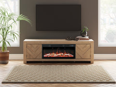 Diamond Furniture - Ashley Furniture - Cayboni 71" TV Stand with Electric Fireplace - 71" TV Stand with Electric Fireplace - W3787W1