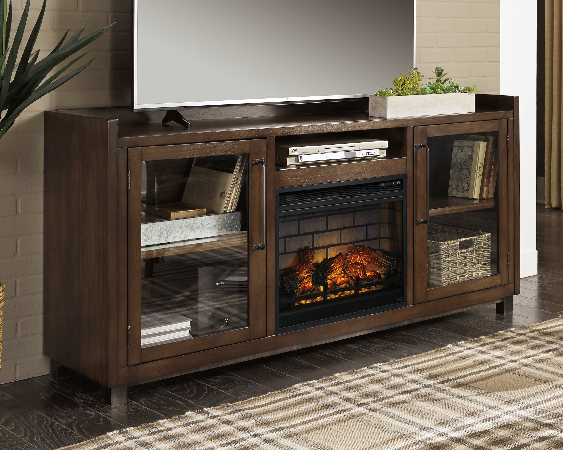 Diamond Furniture - Ashley Furniture - Starmore 70" TV Stand with Electric Fireplace - 70" TV Stand with Electric Fireplace - W633W5