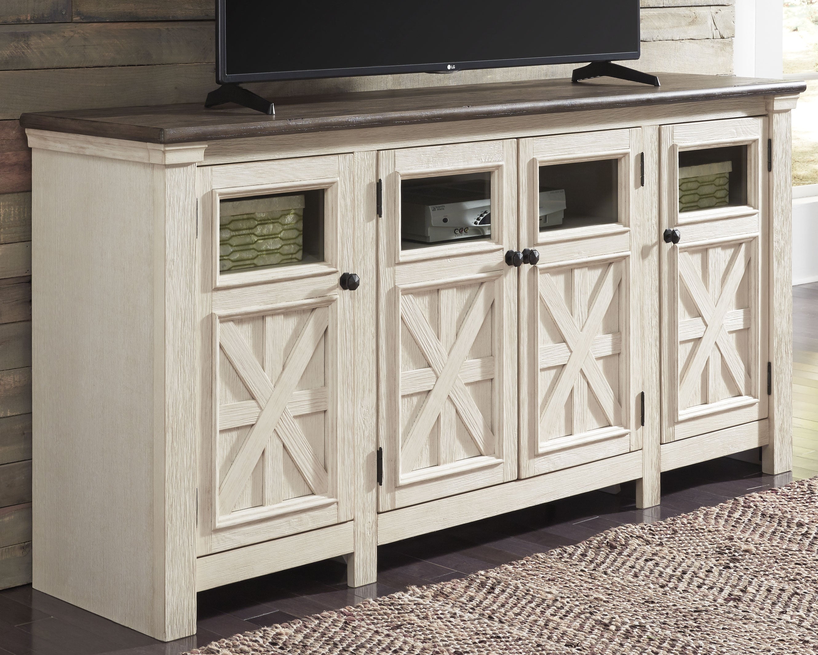 Diamond Furniture - Ashley Furniture - Bolanburg 74" TV Stand - 74" - W647-60