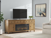 Diamond Furniture - Ashley Furniture - Sharlance 81" TV Stand with Electric Fireplace - 81" TV Stand with Electric Fireplace - W655W1