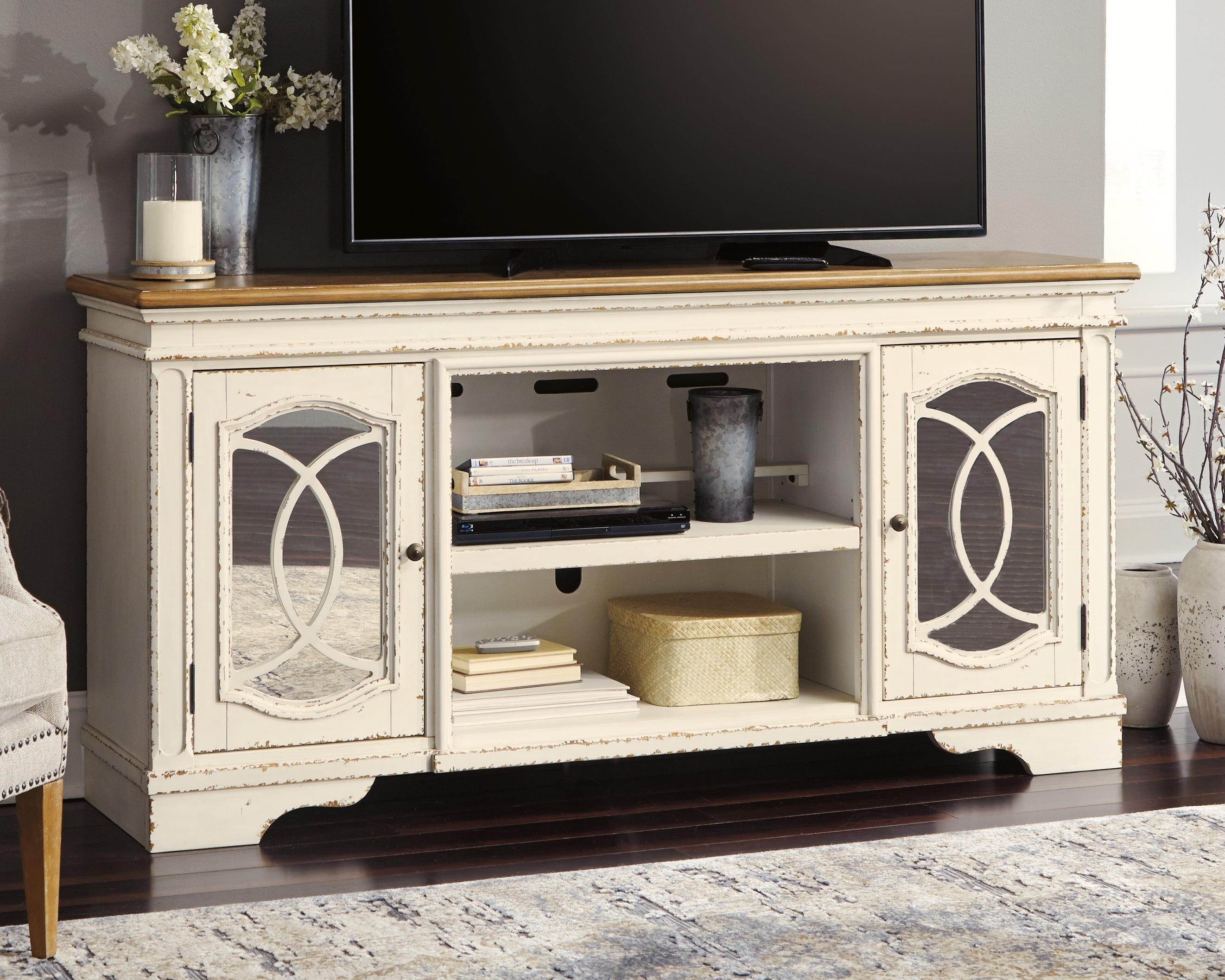 Diamond Furniture - Ashley Furniture - Realyn 74" TV Stand - 74" - W743-68