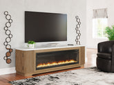 Diamond Furniture - Ashley Furniture - Camdill 80" TV Stand with Electric Fireplace - 80" TV Stand with Electric Fireplace - W808W1