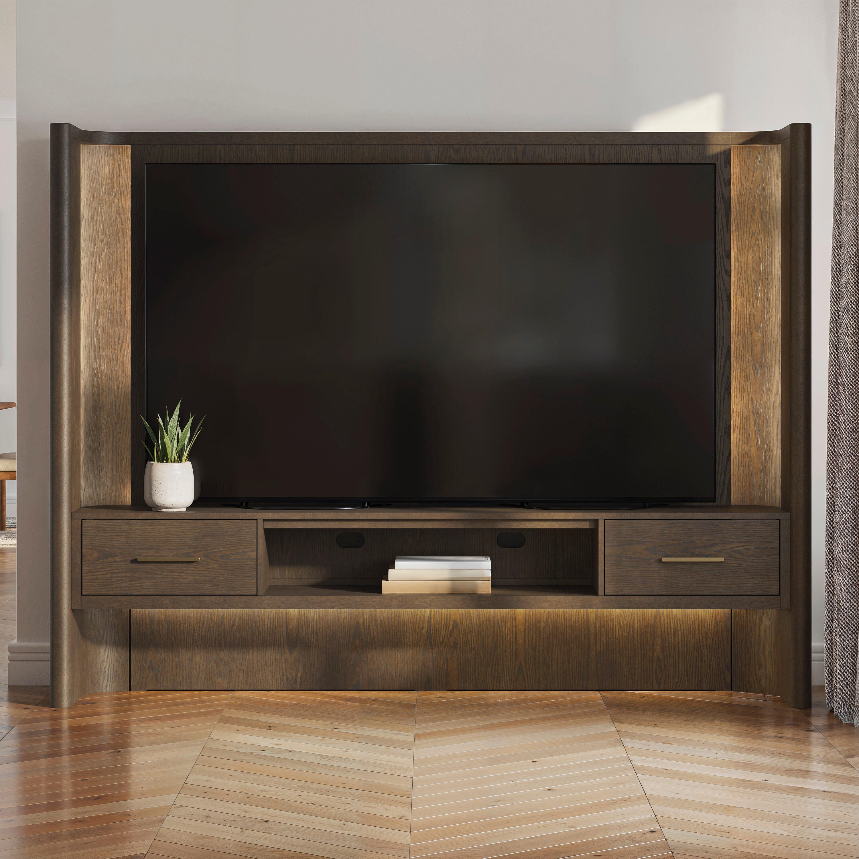 Diamond Furniture - Ashley Furniture - Darimore TV Wall Console - TV Wall Console - W984W1