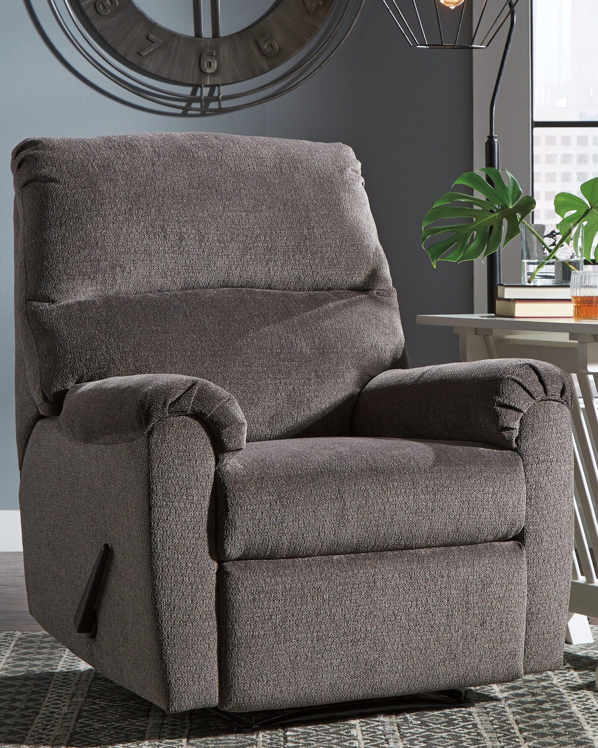 Diamond Furniture - Ashley Furniture - Nerviano Living Room - Zero Wall Recliner / Mocha - 1080129