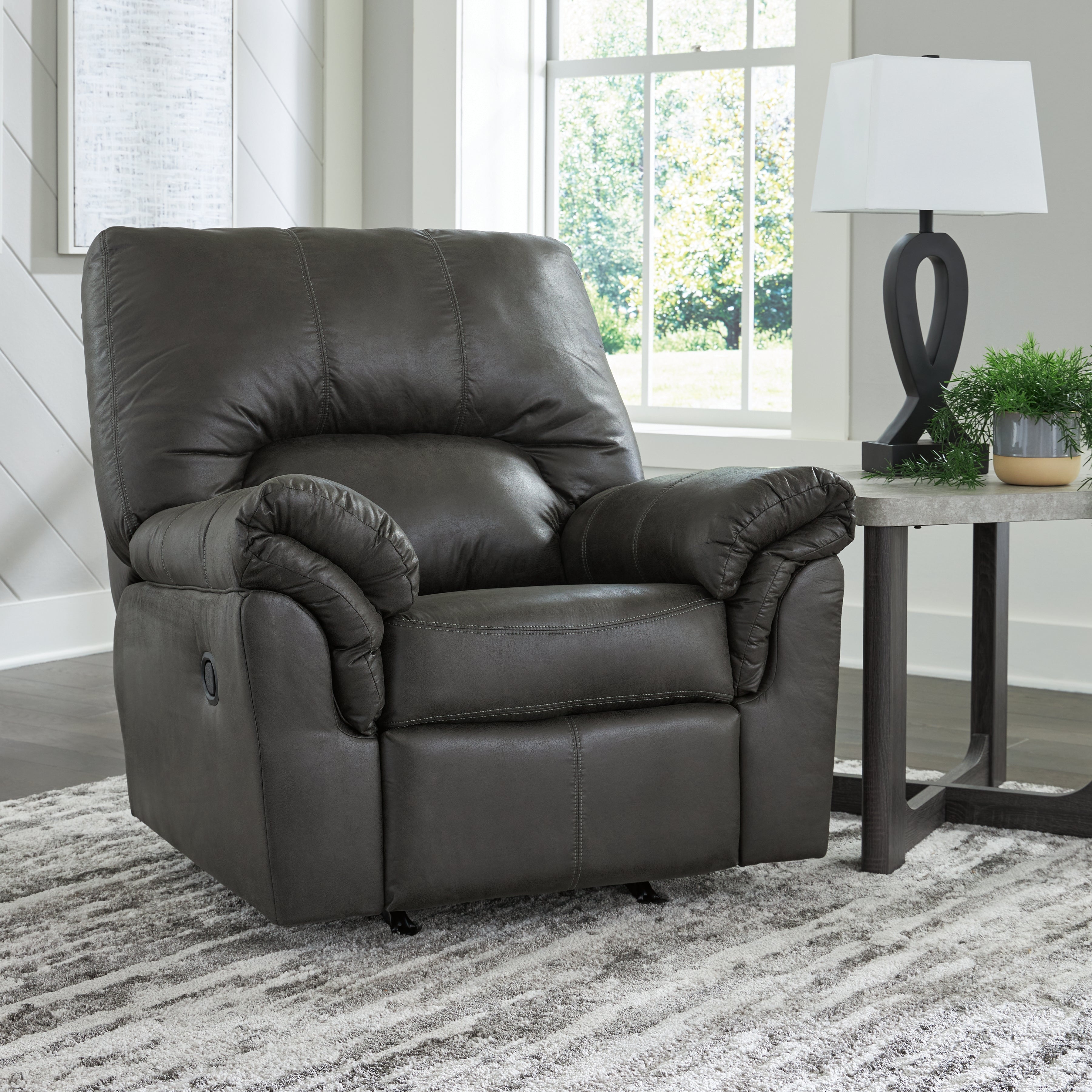 Diamond Furniture - Ashley Furniture - Bladen Living Room - Rocker Recliner / Slate - 1202125