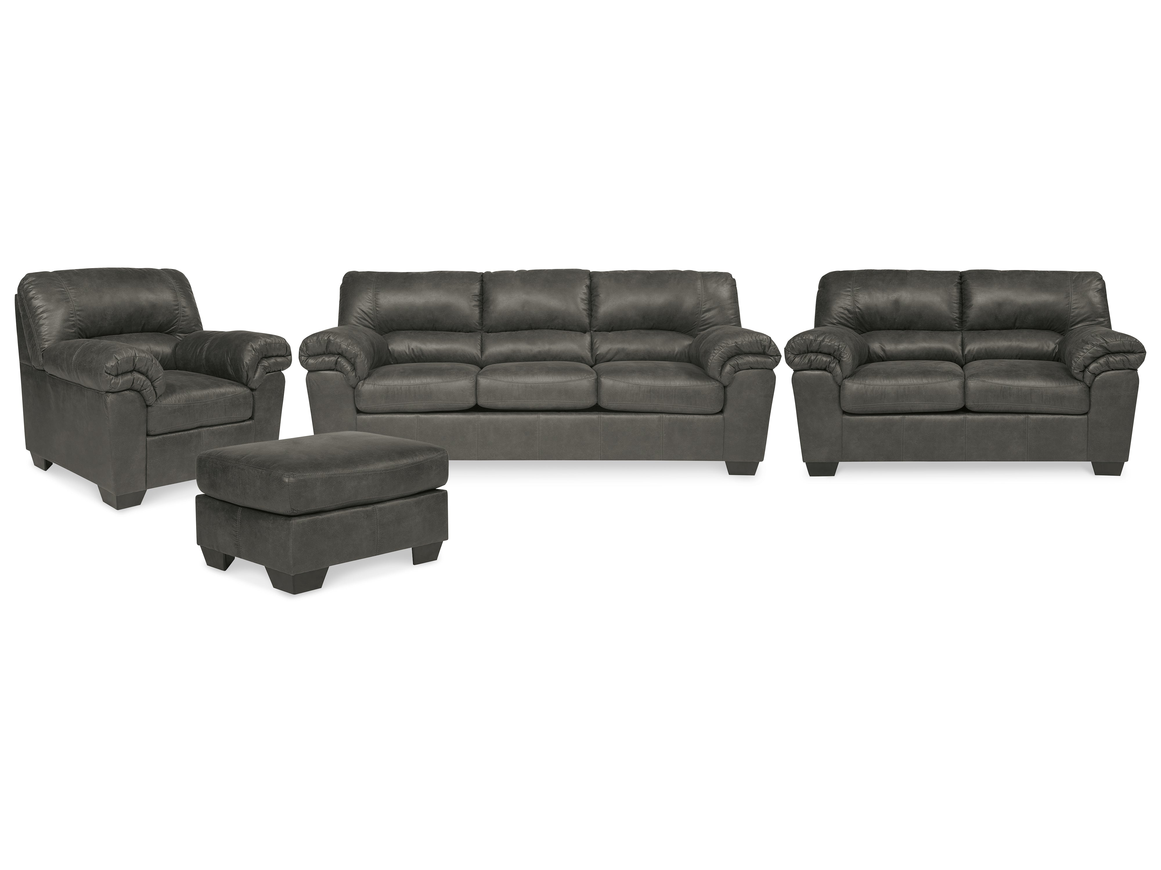 Diamond Furniture - Ashley Furniture - Bladen Sofa - Sofa, Loveseat, Chair and Ottoman / Slate - 12021U5