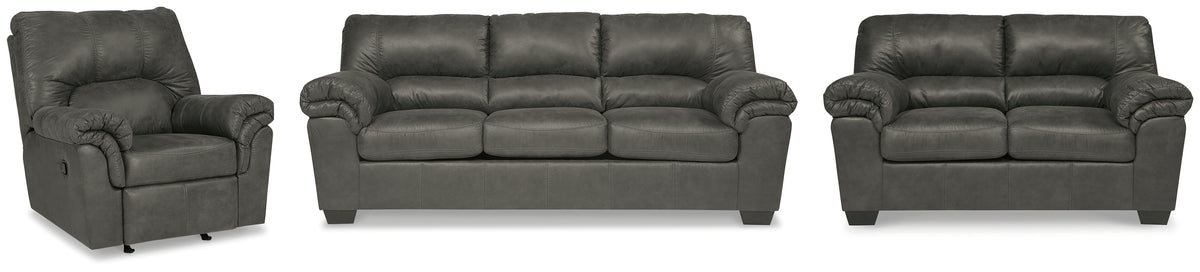 Diamond Furniture - Ashley Furniture - Bladen Sofa, Loveseat and Recliner - Sofa, Loveseat and Recliner - 12021U6