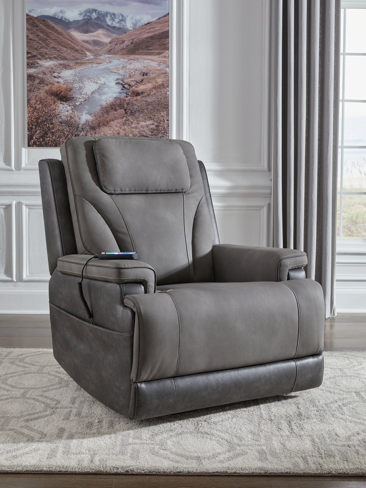 Diamond Furniture - Ashley Furniture - 4Z-Peaceful Pause Living Room - Power Lift Recliner / Sand - PC1210312