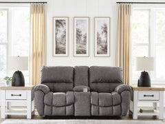 Diamond Furniture - Ashley Furniture - Bakerstein Power Reclining Loveseat with Console - PWR REC Loveseat/CON/ADJ HDRST - PC1250318
