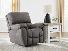 Diamond Furniture - Ashley Furniture - Bakerstein Power Recliner - PWR Rocker REC/ADJ Headrest - PC1250398