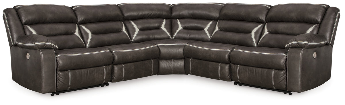 Diamond Furniture - Ashley Furniture - Kincord 5-Piece Power Reclining Sectional - 5-Piece Power Reclining Sectional / Midnight - 13104S6