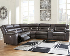 Diamond Furniture - Ashley Furniture - Kincord 4-Piece Power Reclining Sectional - 4-Piece Power Reclining Sectional / Midnight - 13104S3