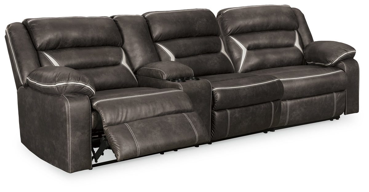 Diamond Furniture - Ashley Furniture - Kincord 2-Piece Power Reclining Sectional Sofa - 2-Piece Power Reclining Sectional Sofa / Midnight - 13104S2