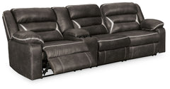 Diamond Furniture - Ashley Furniture - Kincord 2-Piece Power Reclining Sectional Sofa - 2-Piece Power Reclining Sectional Sofa / Midnight - 13104S2