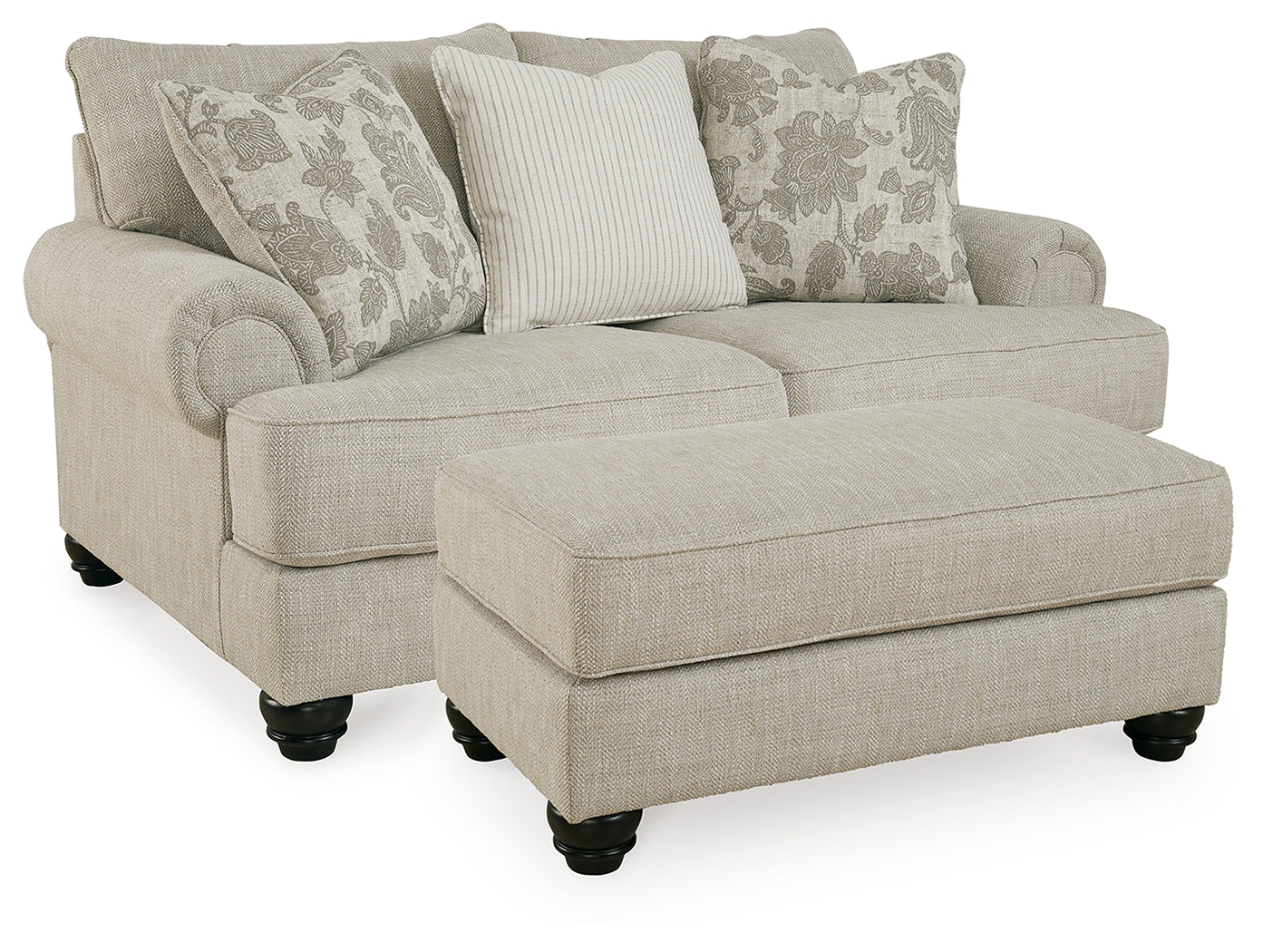 Diamond Furniture - Ashley Furniture - Asanti Loveseat and Ottoman - Loveseat and Ottoman - 13201U5