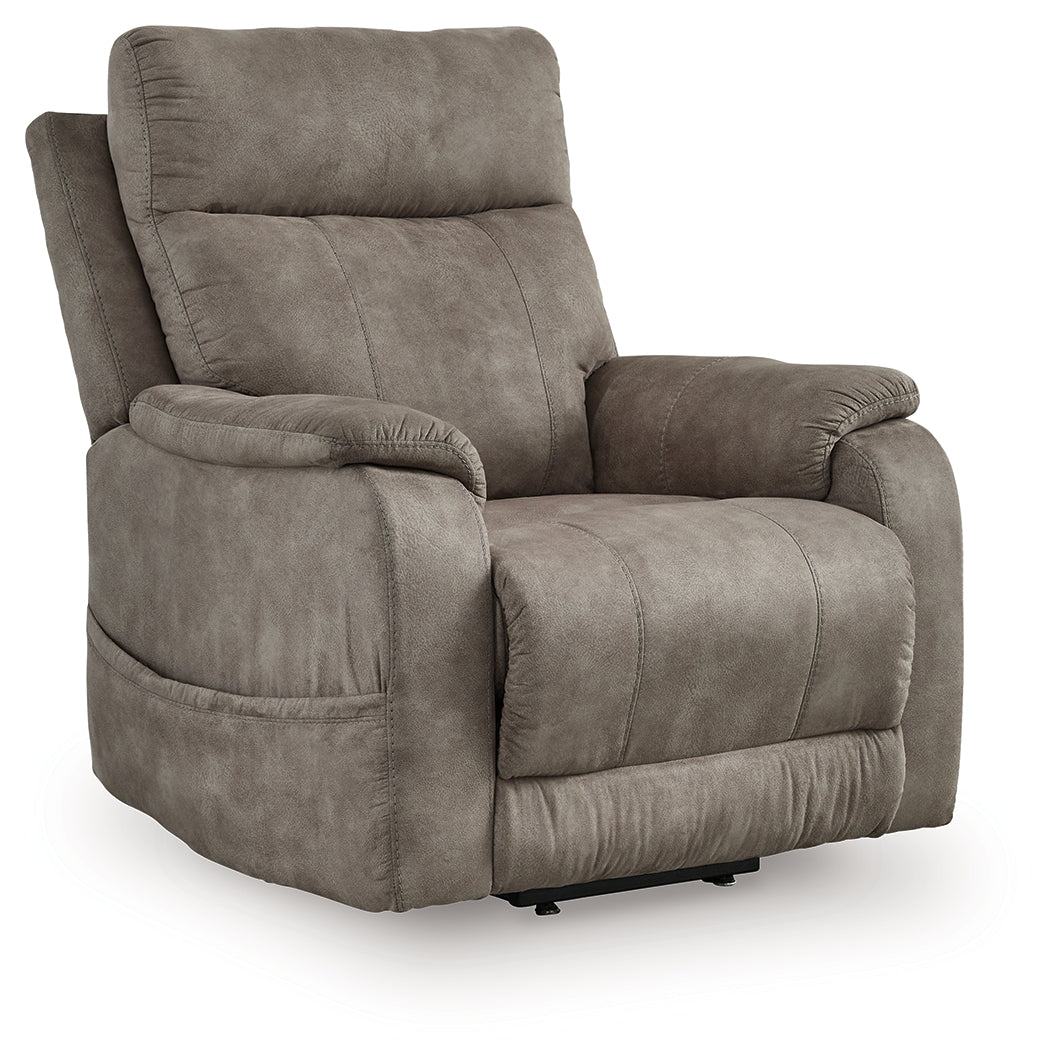 Diamond Furniture - Ashley Furniture - Crestmeade Living Room - Power Lift Recliner / Espresso - 1350412