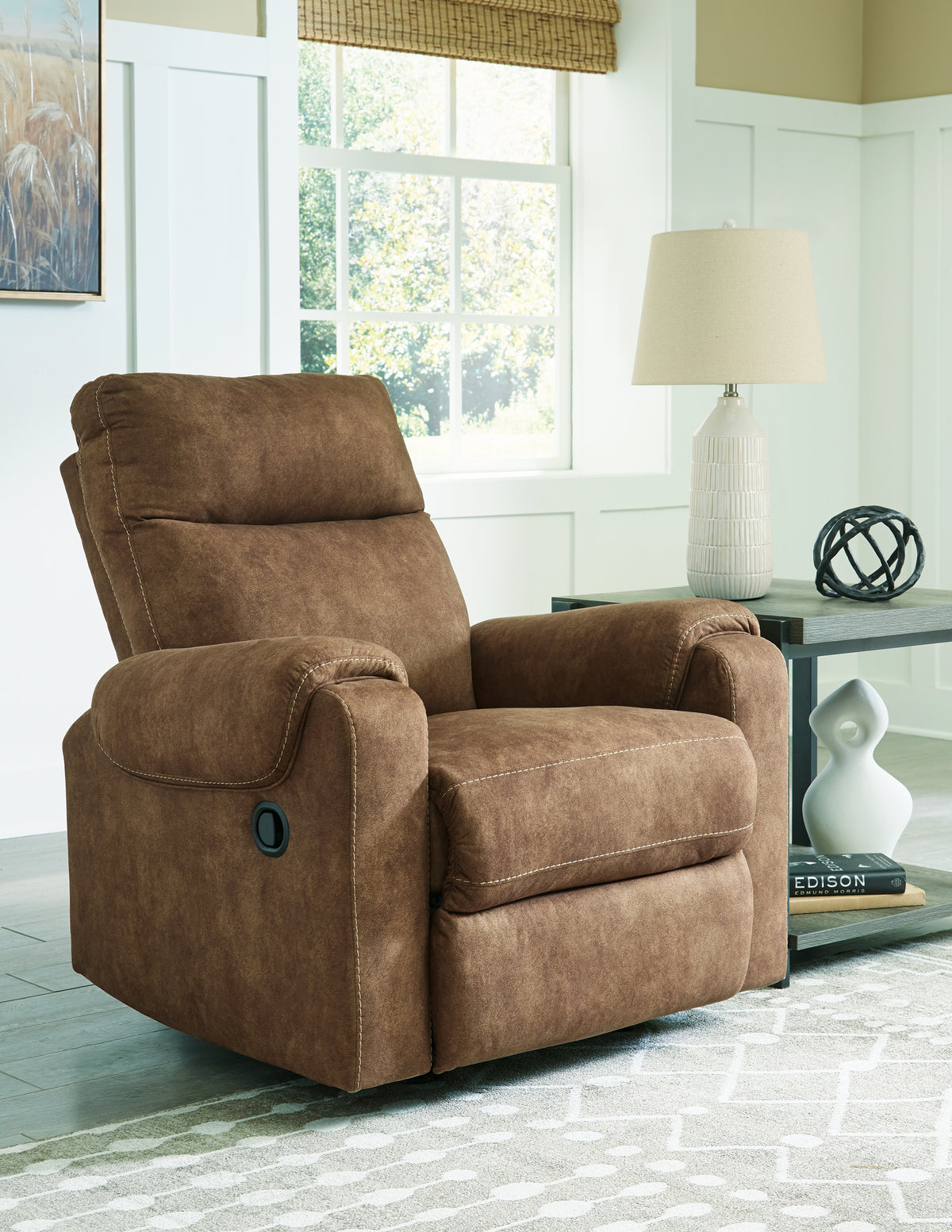 Diamond Furniture - Ashley Furniture - Edenwold Living Room - Reclining Sofa / Brindle - 1380588