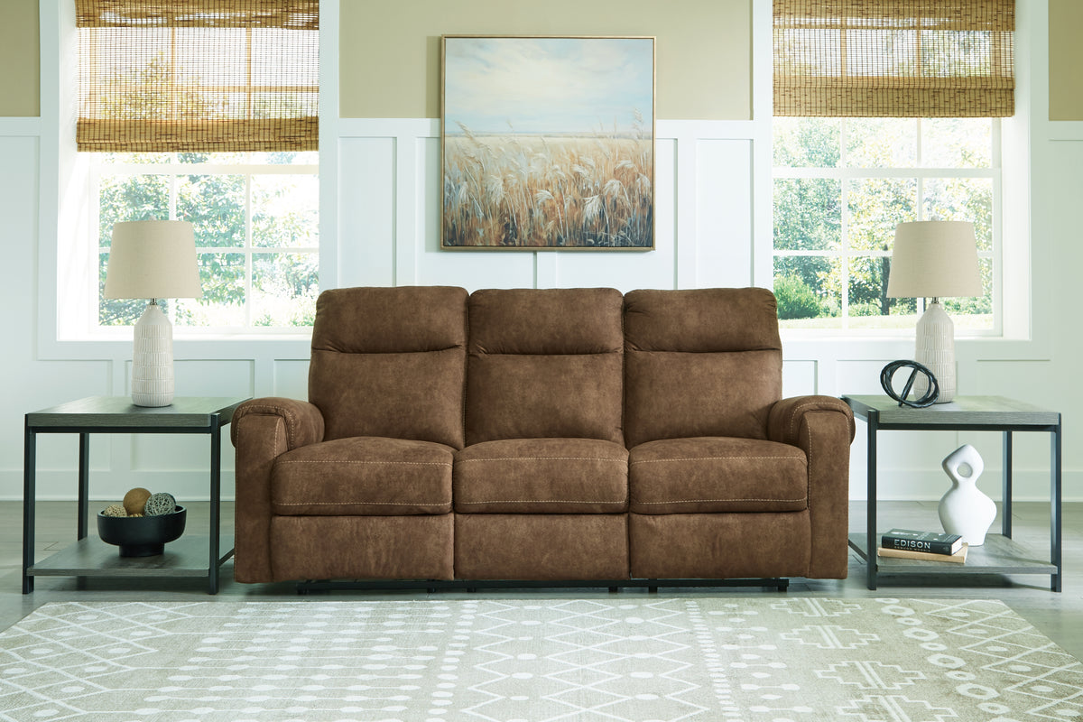 Diamond Furniture - Ashley Furniture - Edenwold Reclining Sofa - Reclining Sofa / Brindle - 1380588