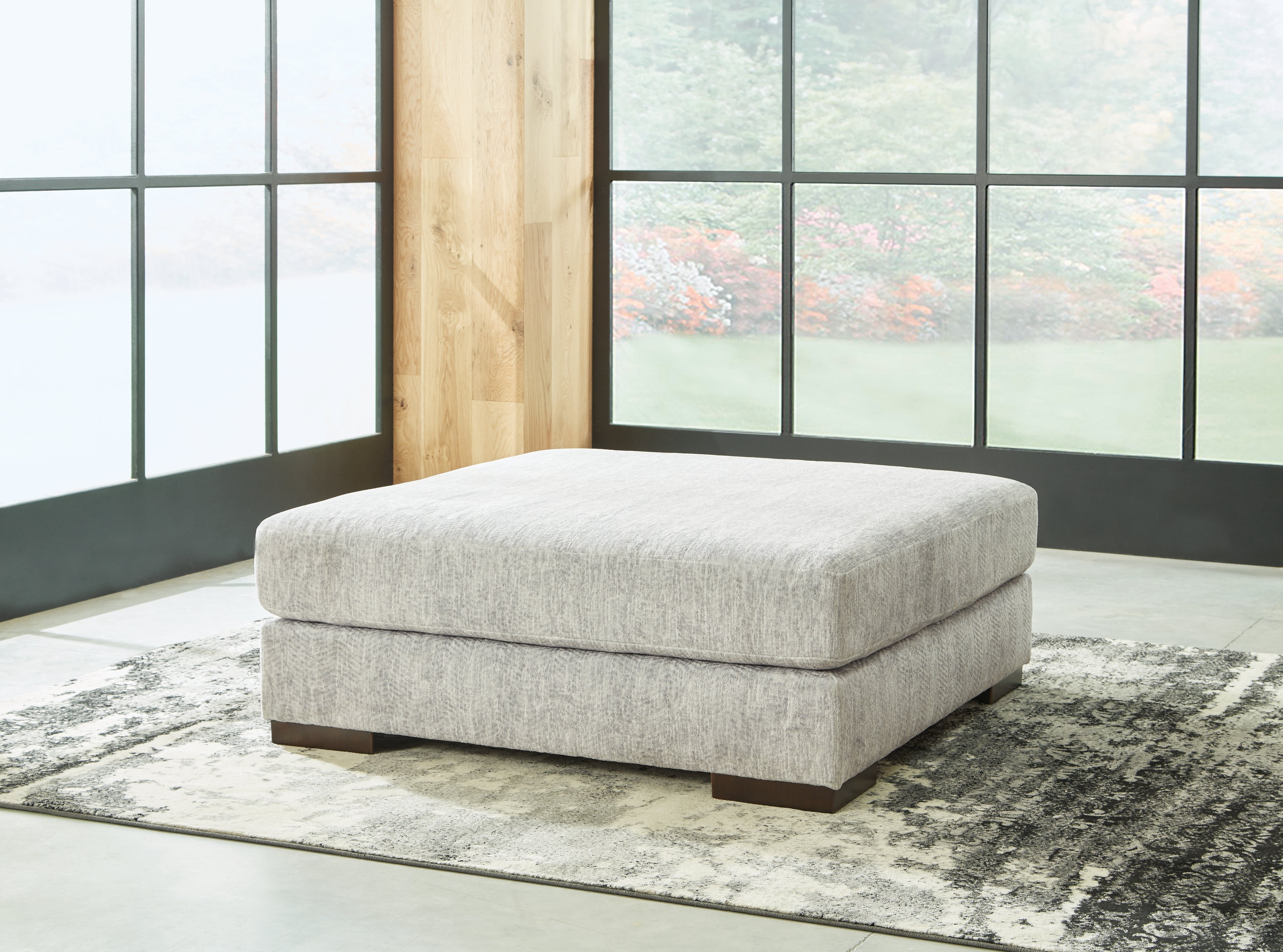 Diamond Furniture - Ashley Furniture - Regent Park Living Room - Oversized Accent Ottoman / Pewter - 1440408