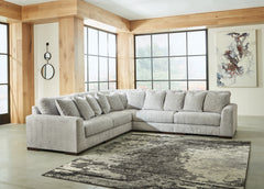 Diamond Furniture - Ashley Furniture - Regent Park 5-Piece Sectional - RAF 5-Piece Sectional / Pewter - 14404S3