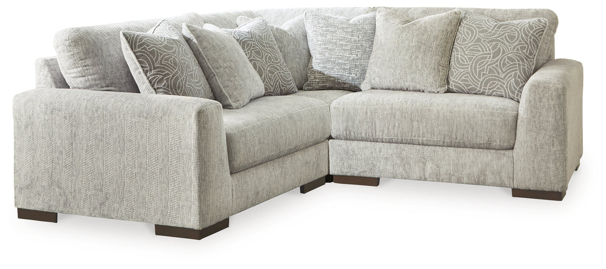 Diamond Furniture - Ashley Furniture - Regent Park Sectional - RAF 6-Piece Sectional / Pewter - 14404S7