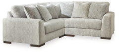 Diamond Furniture - Ashley Furniture - Regent Park Sectional - RAF 6-Piece Sectional / Pewter - 14404S7