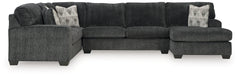 Diamond Furniture - Ashley Furniture - Hollyview Sectional - LAF 3-Piece Sectional with Chaise / Shadow - 15205S1