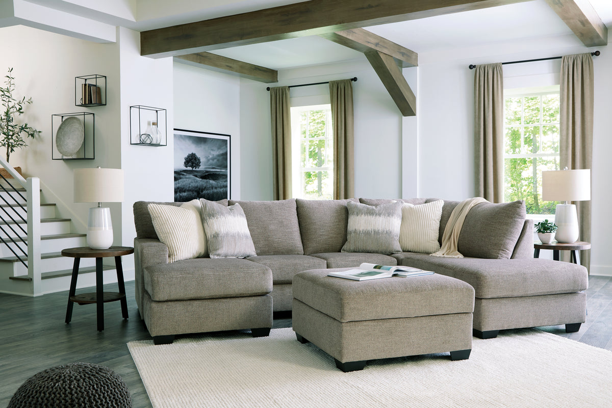 Diamond Furniture - Ashley Furniture - Creswell 2-Piece Sectional with Ottoman - 2-Piece Sectional with Ottoman - 15305U1