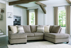 Diamond Furniture - Ashley Furniture - Creswell Sectional - RAF 2-Piece Sectional with Chaise / Stone - 15305S2