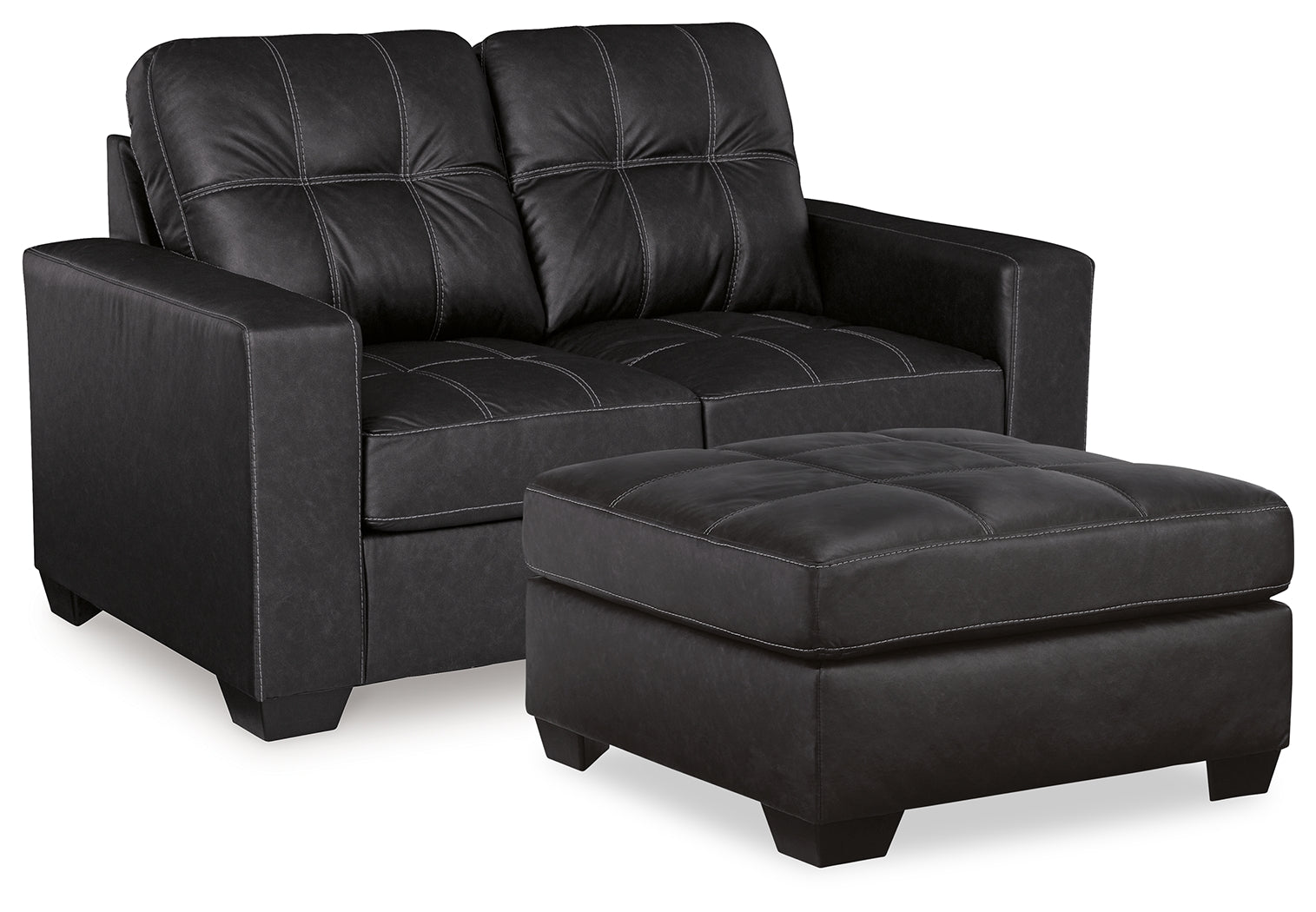 Diamond Furniture - Ashley Furniture - Barlin Mills Loveseat and Oversized Ottoman - Loveseat and Oversized Ottoman - 17004U3
